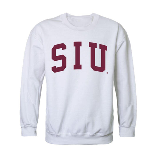 SIU Southern Illinois University Salukis Arch Crewneck Pullover Sweatshirt Sweater White-Campus-Wardrobe