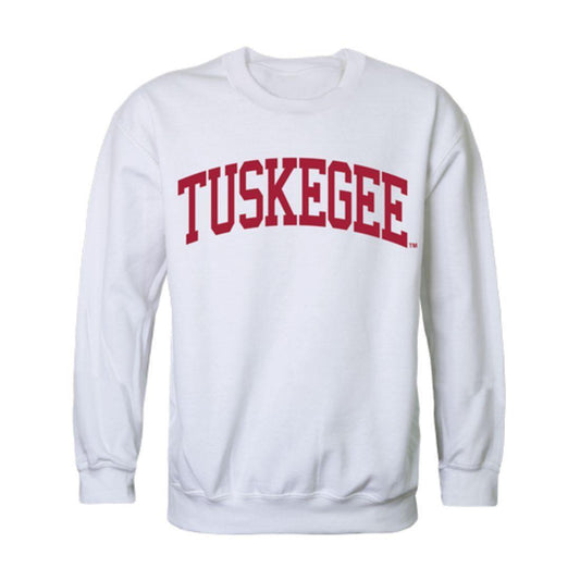 Tuskegee University Golden Tigers Arch Crewneck Pullover Sweatshirt Sweater White-Campus-Wardrobe