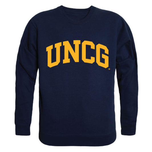 UNCG University of North Carolina at Greensboro Spartans Arch Crewneck Pullover Sweatshirt Sweater Navy-Campus-Wardrobe