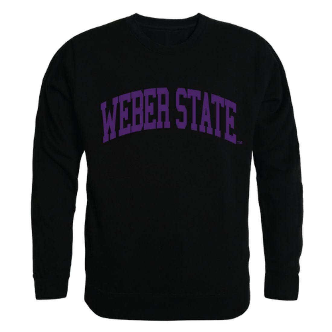 Weber State University Wildcats Arch Crewneck Pullover Sweatshirt Sweater Black-Campus-Wardrobe