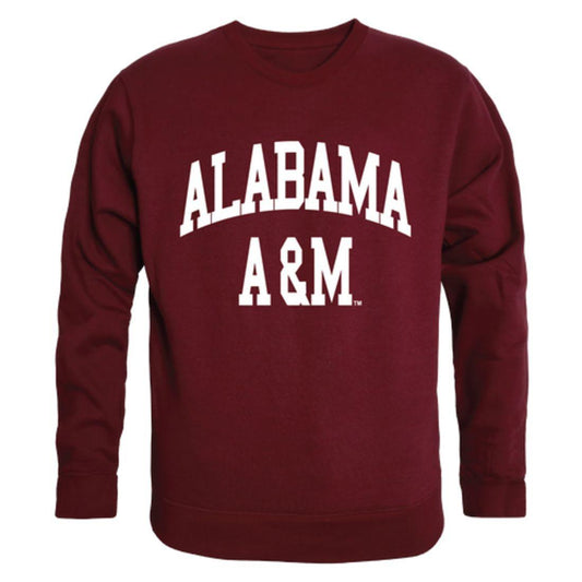 AAMU Alabama A&M University Bulldogs Arch Crewneck Pullover Sweatshirt Sweater Maroon-Campus-Wardrobe