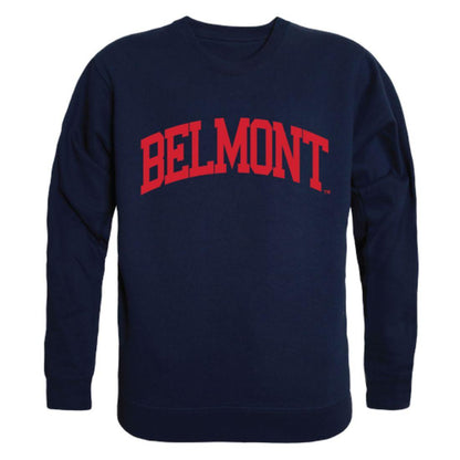 Belmont State University Bruins Arch Crewneck Pullover Sweatshirt Sweater Navy-Campus-Wardrobe