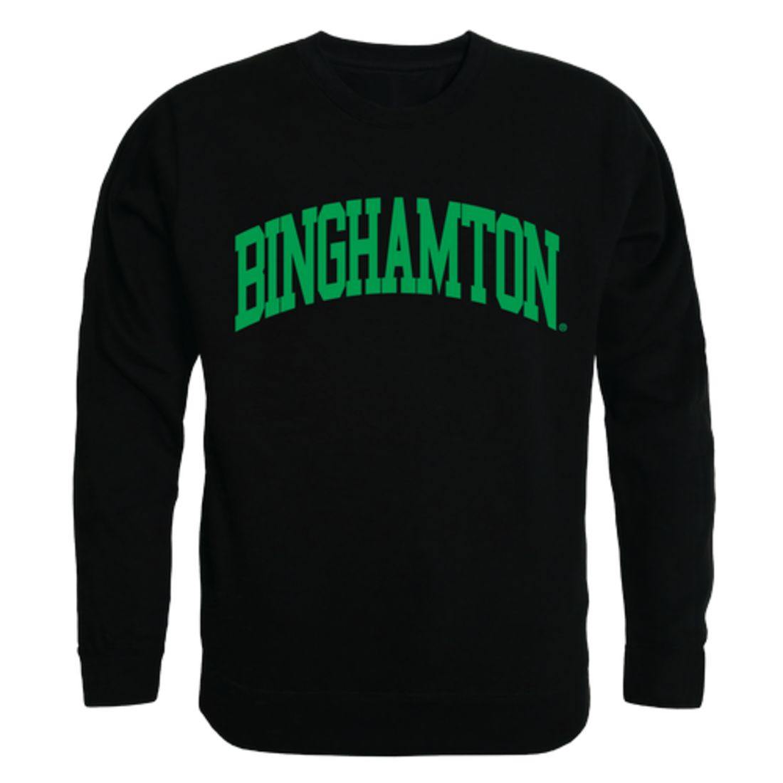 SUNY Binghamton University Bearcats Arch Crewneck Pullover Sweatshirt Sweater Black-Campus-Wardrobe