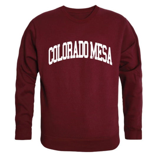 CMU Colorado Mesa University Maverick Arch Crewneck Pullover Sweatshirt Sweater Maroon-Campus-Wardrobe