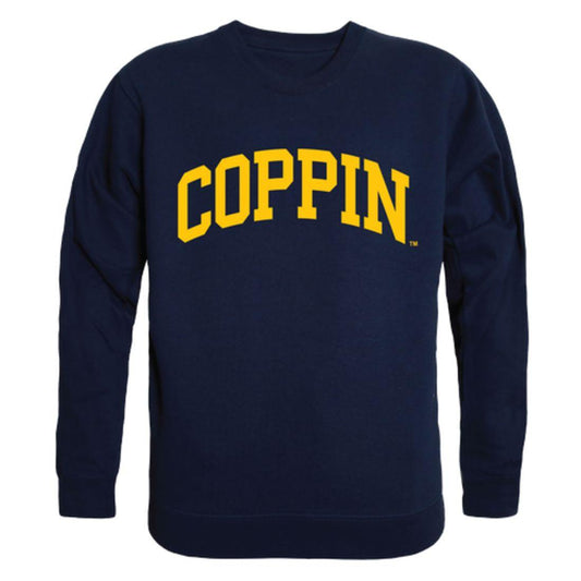 CSU Coppin State University Eagles Arch Crewneck Pullover Sweatshirt Sweater Navy-Campus-Wardrobe