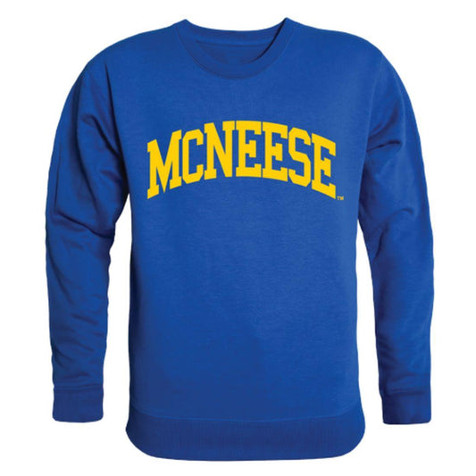 McNeese State University Cowboys and Cowgirls Arch Crewneck Pullover Sweatshirt Sweater Royal-Campus-Wardrobe
