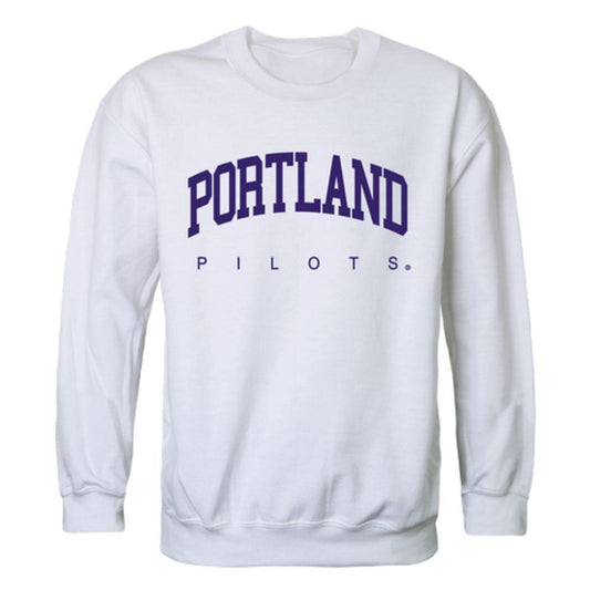 UP University of Portland Pilots Arch Crewneck Pullover Sweatshirt Sweater White-Campus-Wardrobe