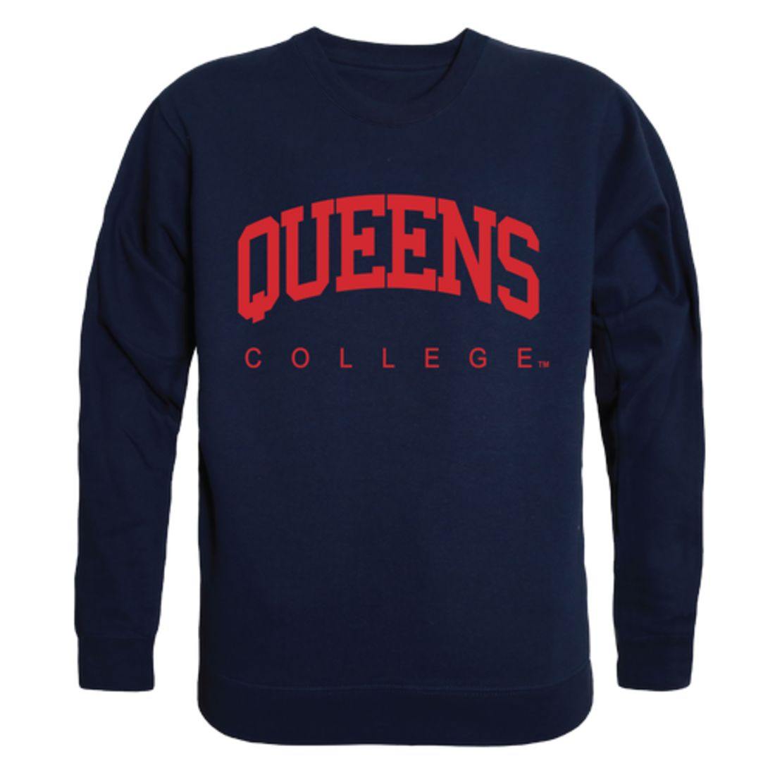 CUNY Queens College Knights Arch Crewneck Pullover Sweatshirt Sweater Navy-Campus-Wardrobe