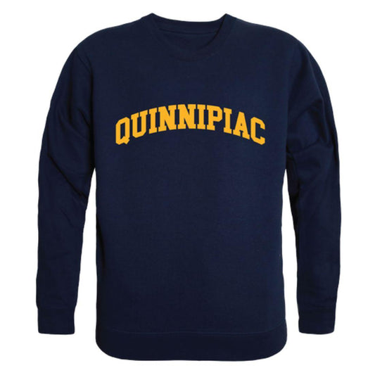 QU Quinnipiac University Bobcats Arch Crewneck Pullover Sweatshirt Sweater Navy-Campus-Wardrobe