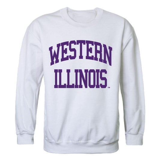 WIU Western Illinois University Leathernecks Arch Crewneck Pullover Sweatshirt Sweater White-Campus-Wardrobe
