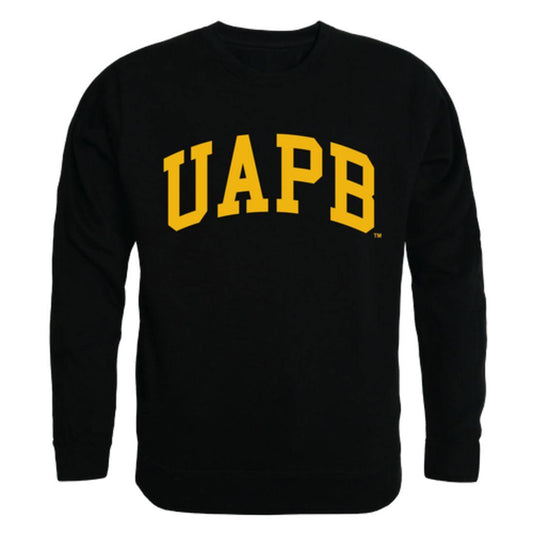 UAPB University of Arkansas Pine Bluff Golden Lions Arch Crewneck Pullover Sweatshirt Sweater Black-Campus-Wardrobe