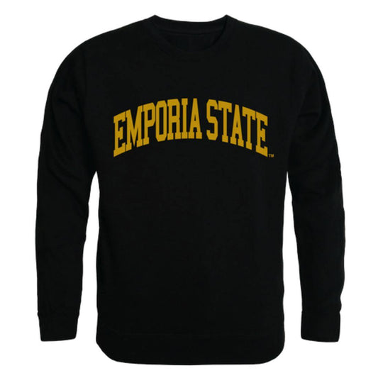 Emporia State University Hornets Arch Crewneck Pullover Sweatshirt Sweater Black-Campus-Wardrobe
