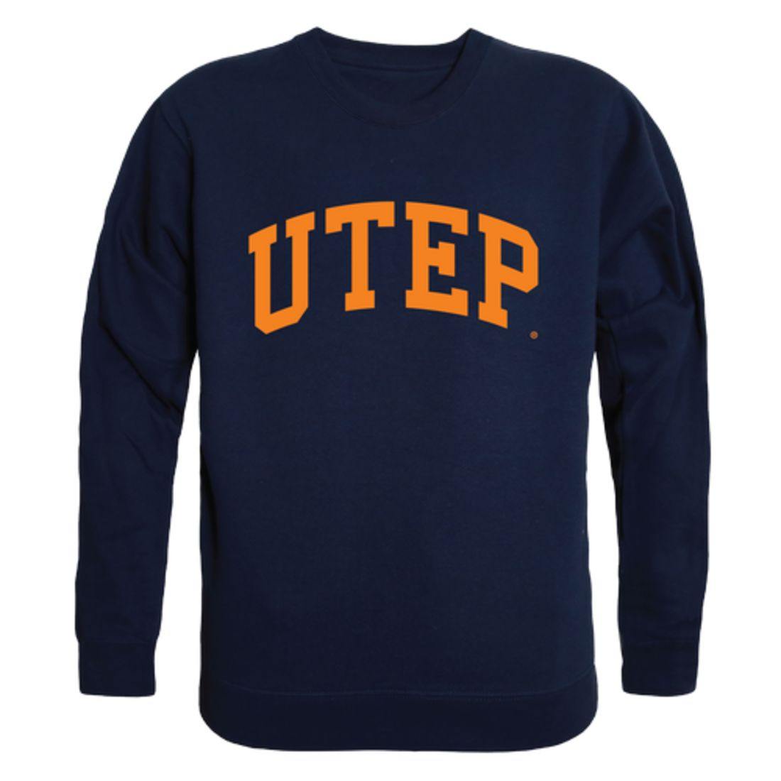 UTEP University of Texas at El Paso Miners Arch Crewneck Pullover Sweatshirt Sweater Navy-Campus-Wardrobe
