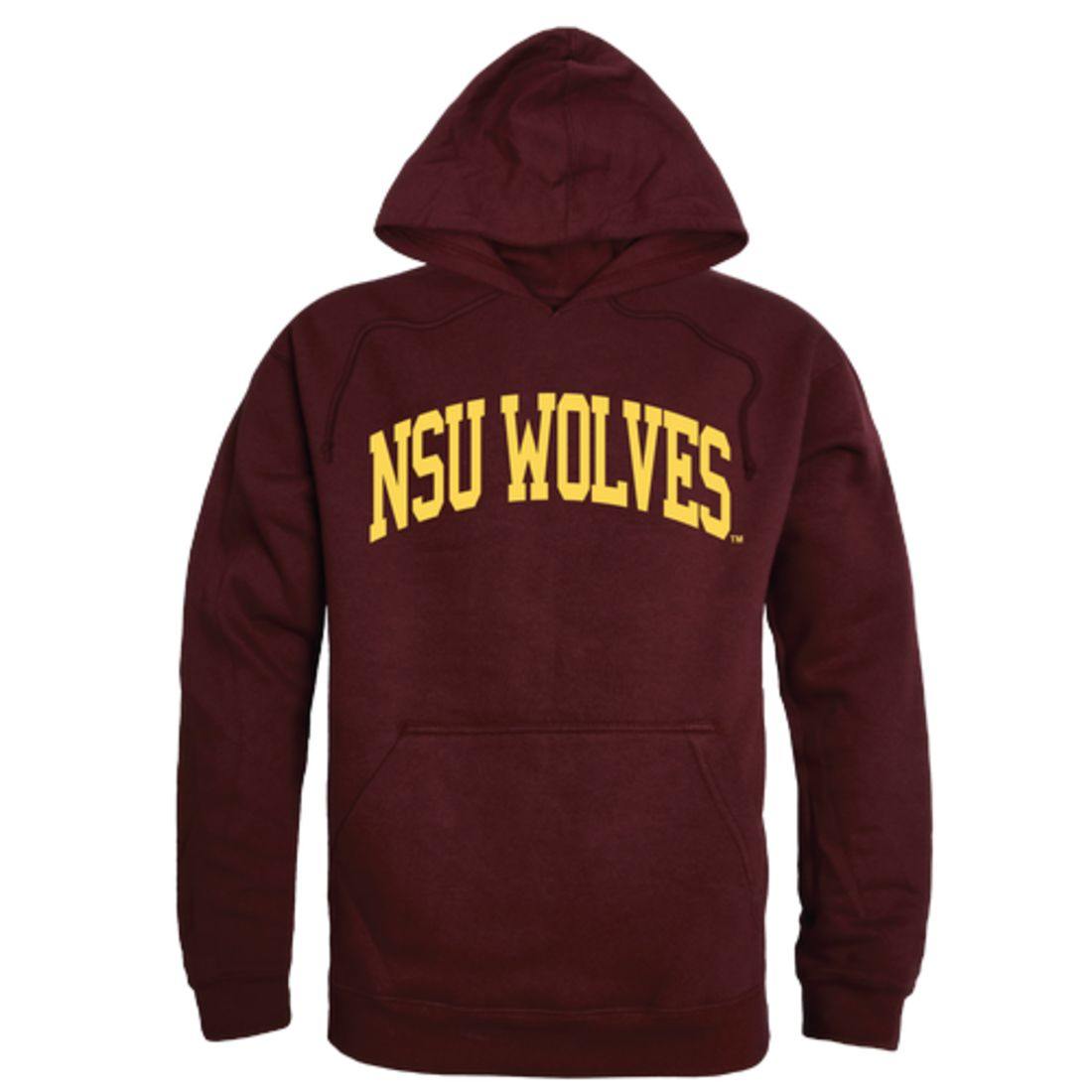 NSU Northern State University Wolves College Hoodie Sweatshirt Maroon-Campus-Wardrobe