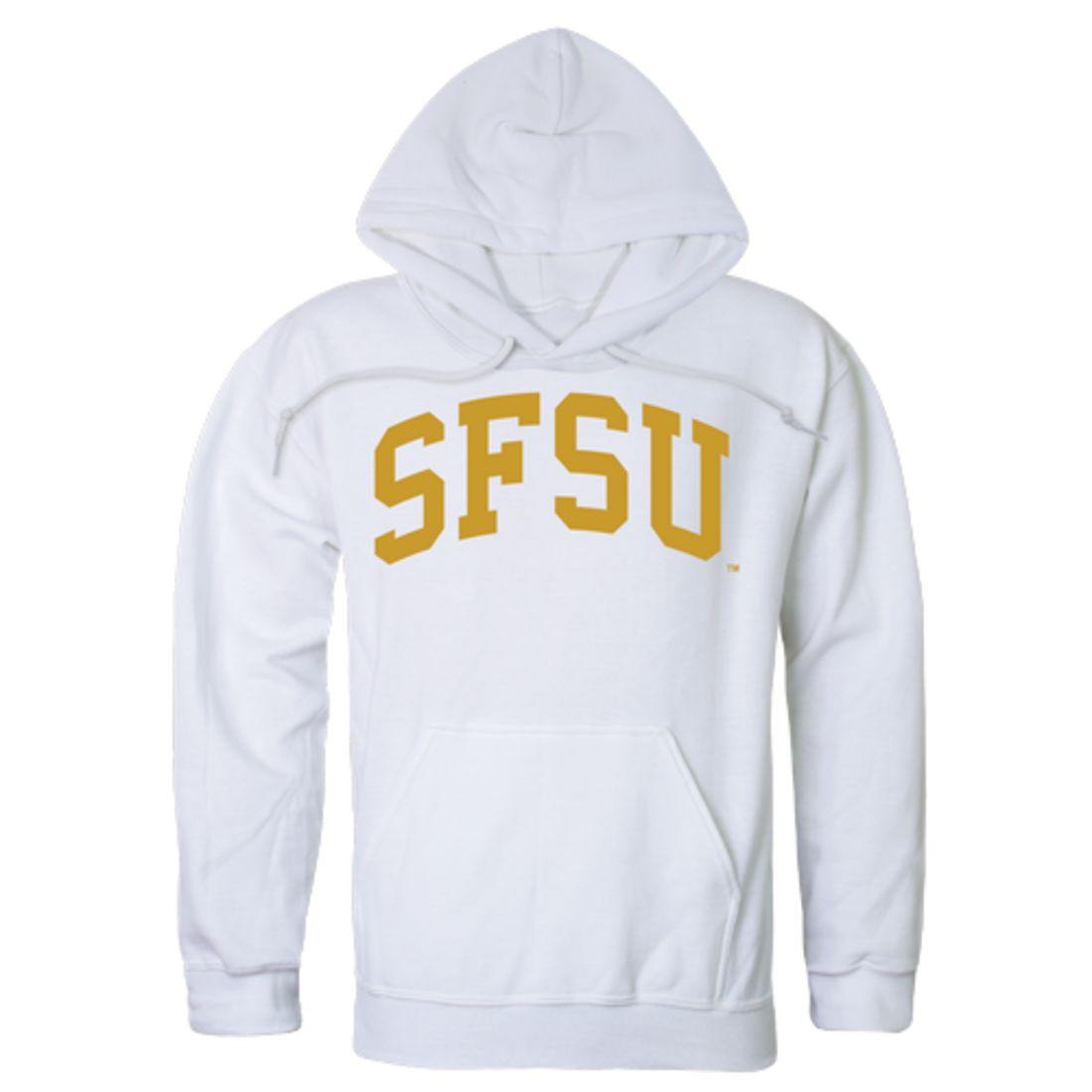 SFSU San Francisco State University Gators College Hoodie Sweatshirt White-Campus-Wardrobe
