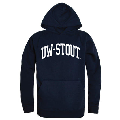 UW Stout University of Wisconsin Blue Devils College Hoodie Sweatshirt Navy-Campus-Wardrobe