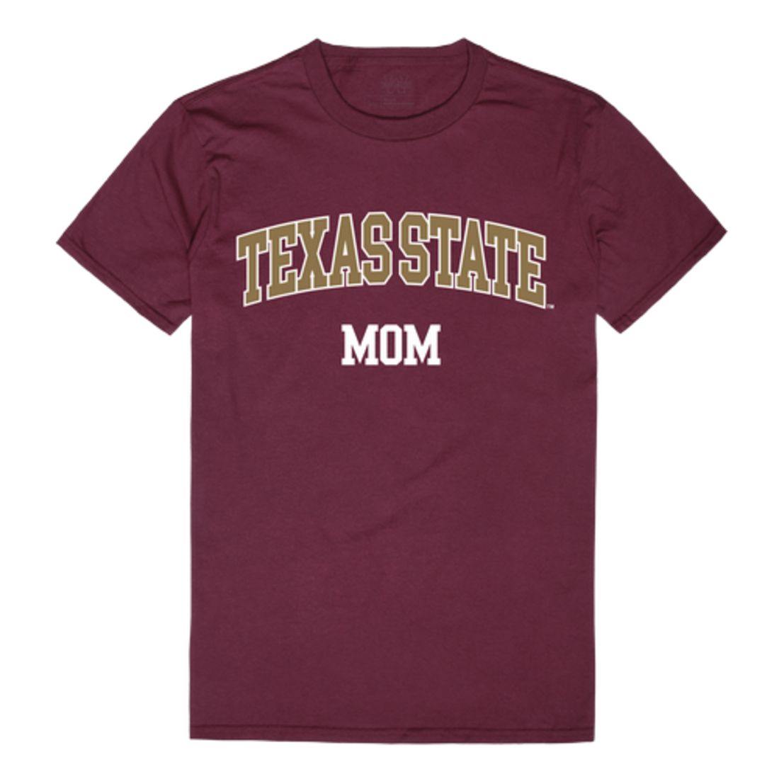 Texas State University Bobcats College Mom Womens T-Shirt-Campus-Wardrobe