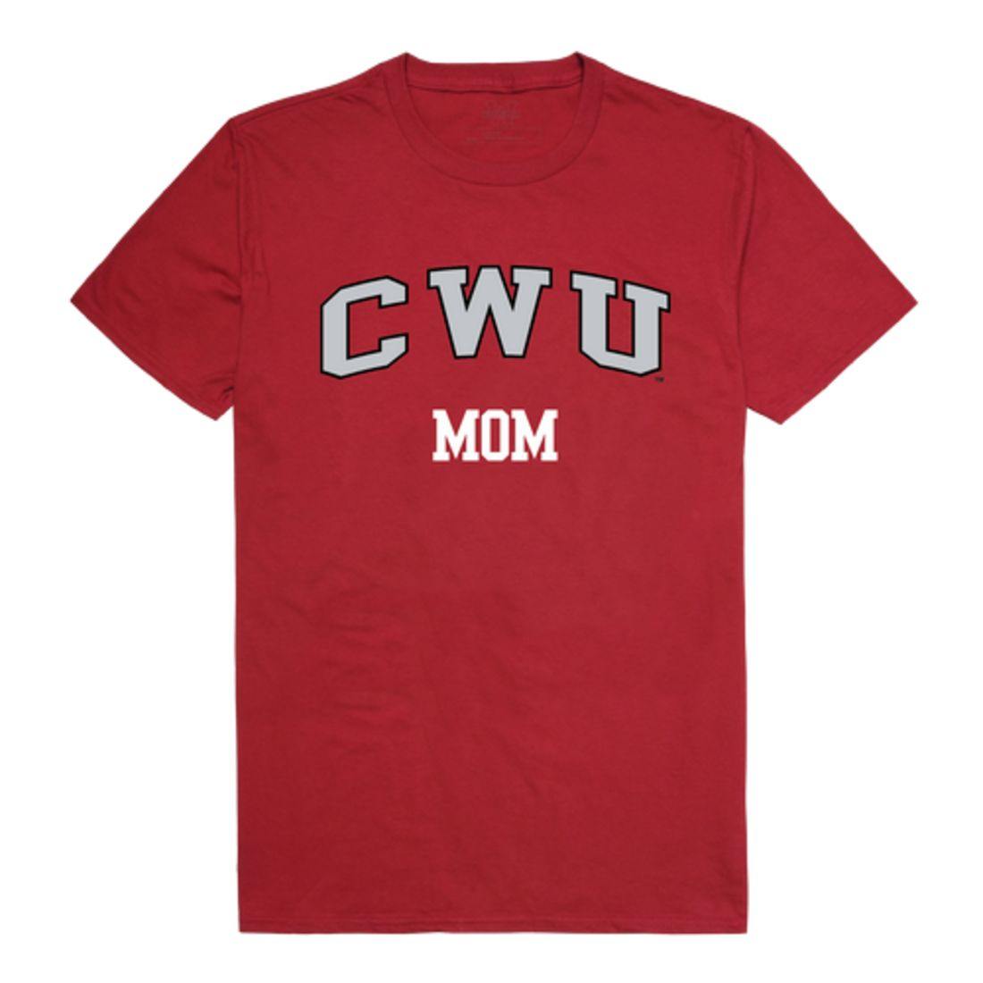 CWU Central Washington University Wildcats College Mom Womens T-Shirt-Campus-Wardrobe