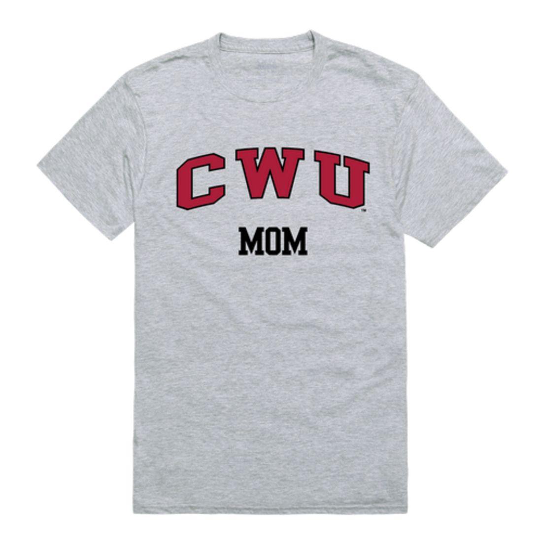 CWU Central Washington University Wildcats College Mom Womens T-Shirt-Campus-Wardrobe