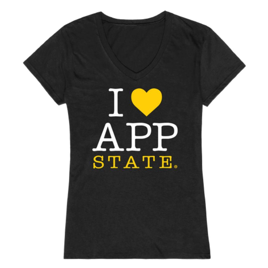 I Love Appalachian App State University Mountaineers Womens T-Shirt-Campus-Wardrobe