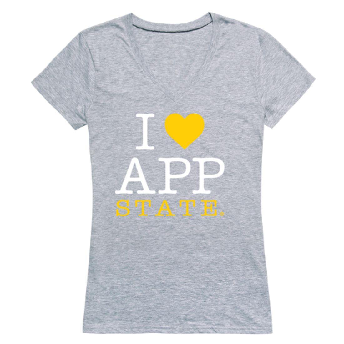I Love Appalachian App State University Mountaineers Womens T-Shirt-Campus-Wardrobe
