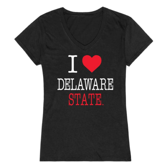 I Love DSU Delaware State University Hornet Womens T-Shirt-Campus-Wardrobe