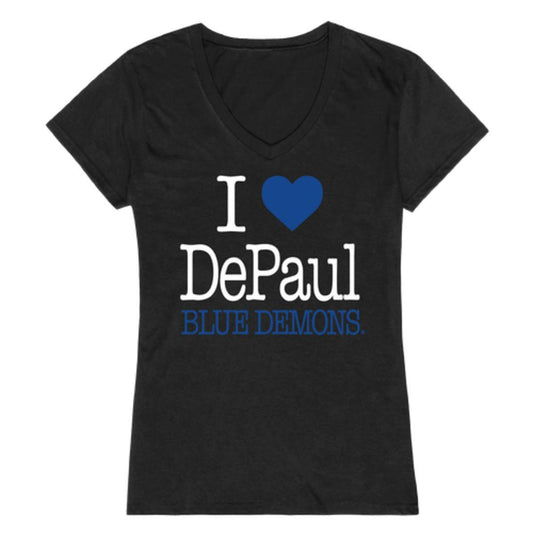 I Love DePaul University Blue Demons Womens T-Shirt-Campus-Wardrobe