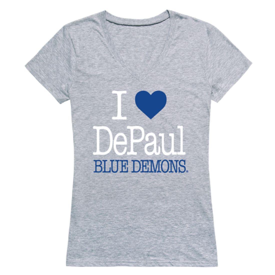 I Love DePaul University Blue Demons Womens T-Shirt-Campus-Wardrobe