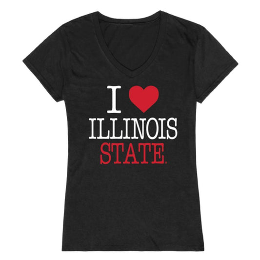 I Love ISU Illinois State University Redbirds Womens T-Shirt-Campus-Wardrobe