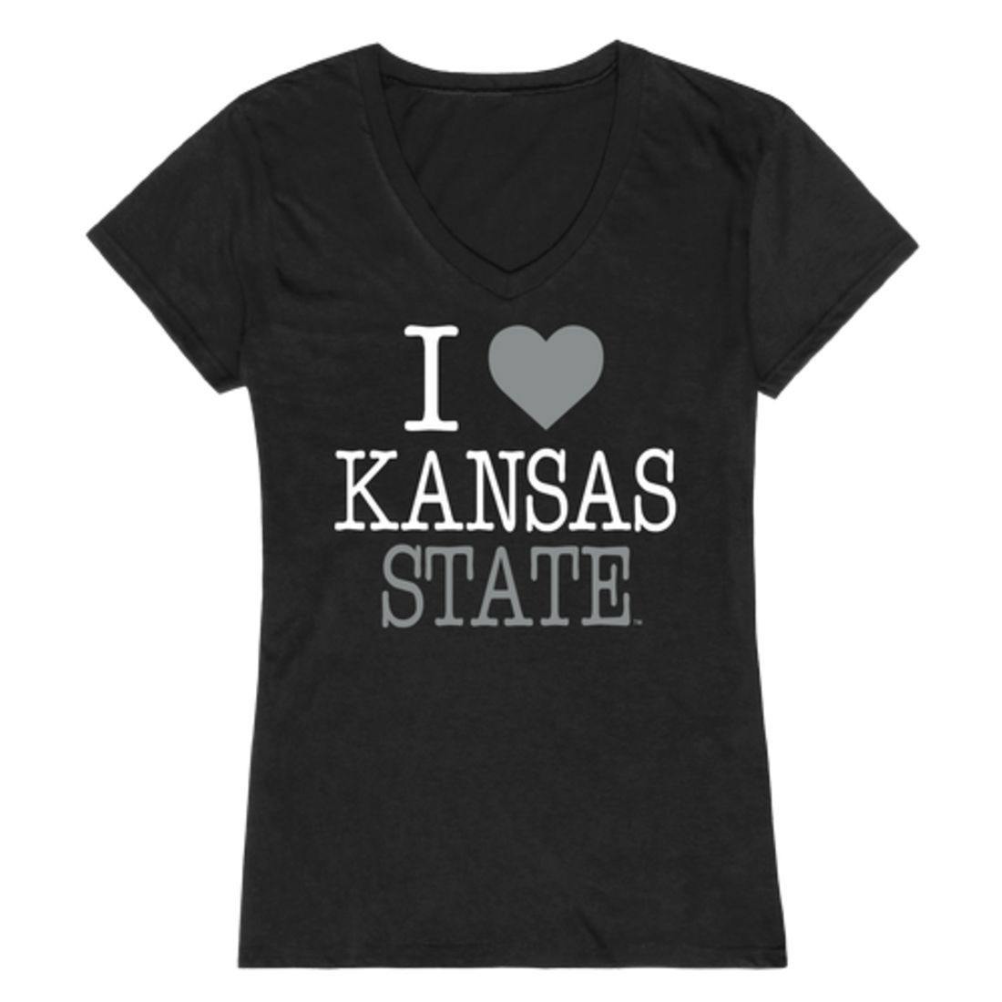 I Love KSU Kansas State University Wildcats Womens T-Shirt-Campus-Wardrobe