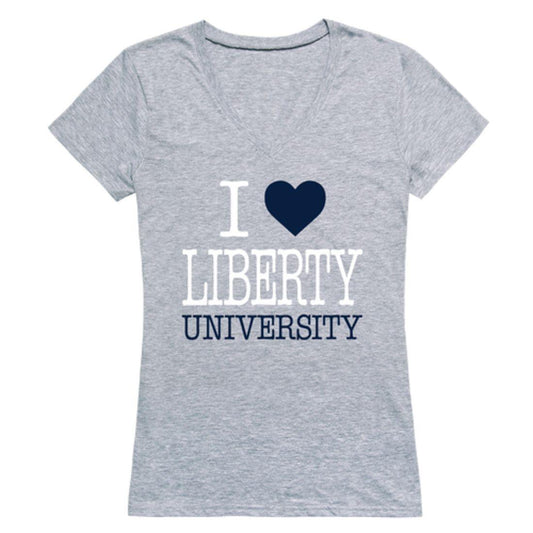 I Love Liberty University Flames Womens T-Shirt-Campus-Wardrobe