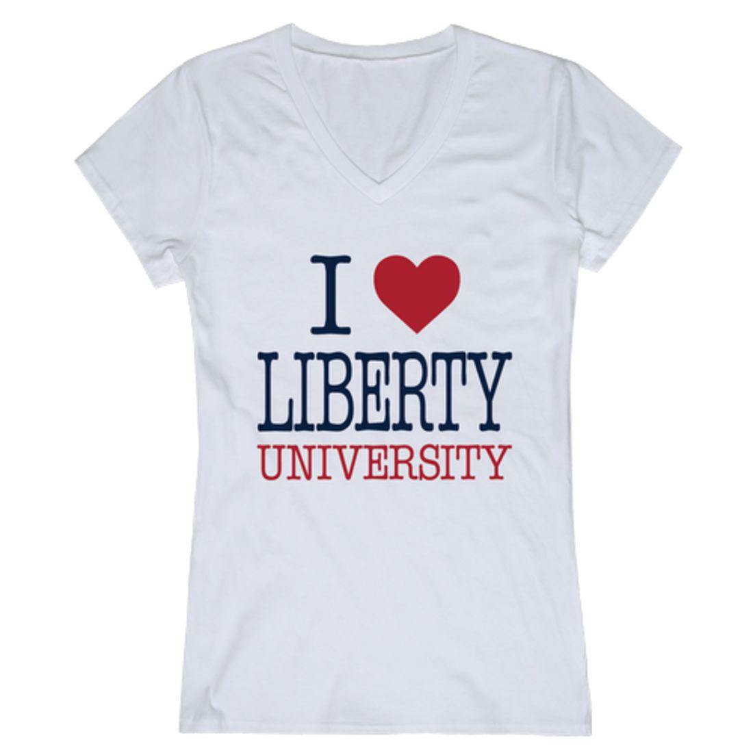 I Love Liberty University Flames Womens T-Shirt-Campus-Wardrobe