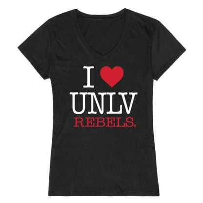 I Love UNLV University of Nevada Las Vegas Rebels Womens T-Shirt-Campus-Wardrobe