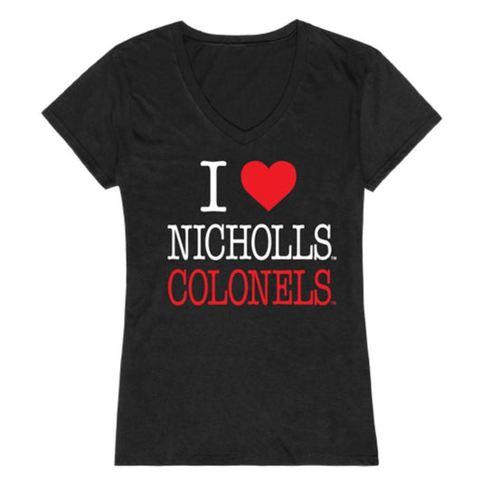 I Love Nicholls State University Colonels Womens T-Shirt-Campus-Wardrobe