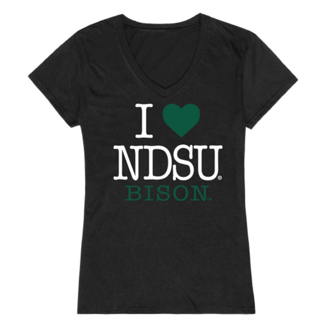 I Love NDSU North Dakota State University Bison Thundering Herd Womens T-Shirt-Campus-Wardrobe