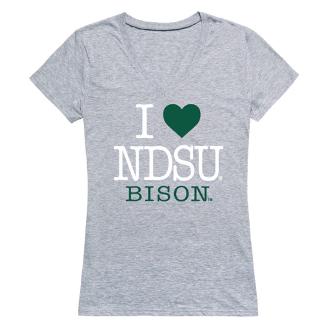 I Love NDSU North Dakota State University Bison Thundering Herd Womens T-Shirt-Campus-Wardrobe