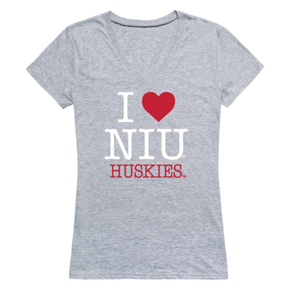 I Love NIU Northern Illinois University Huskies Womens T-Shirt-Campus-Wardrobe