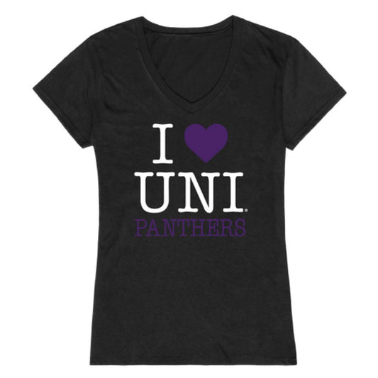 I Love UNI University of Northen Iowa Panthers Womens T-Shirt-Campus-Wardrobe
