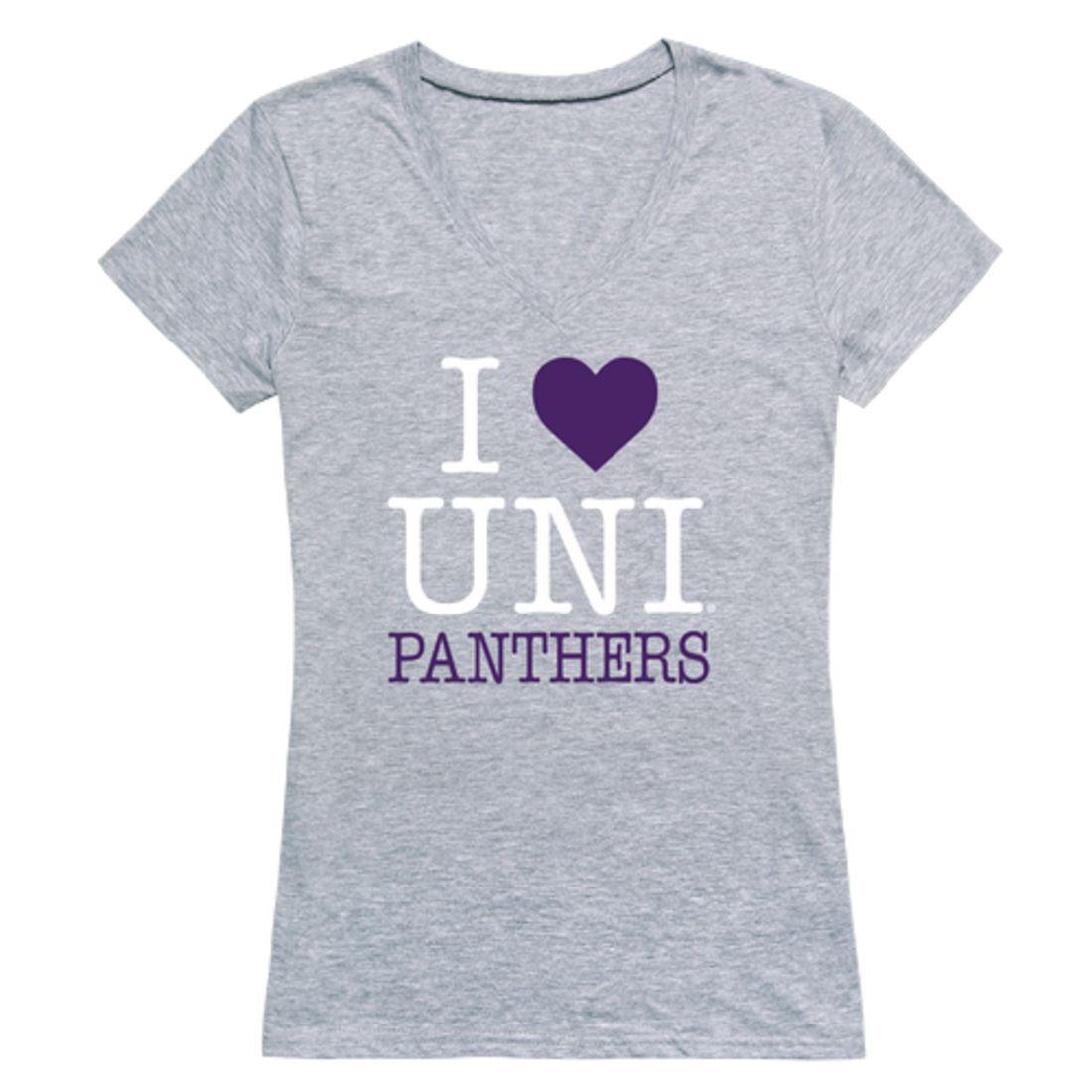 I Love UNI University of Northen Iowa Panthers Womens T-Shirt-Campus-Wardrobe