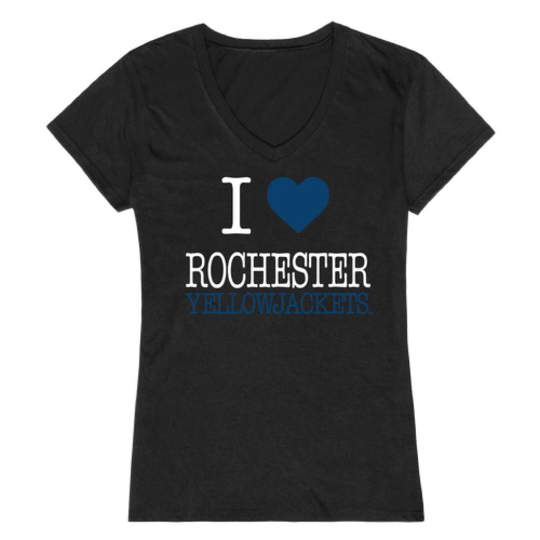 I Love University of Rochester Yellowjackets Womens T-Shirt-Campus-Wardrobe