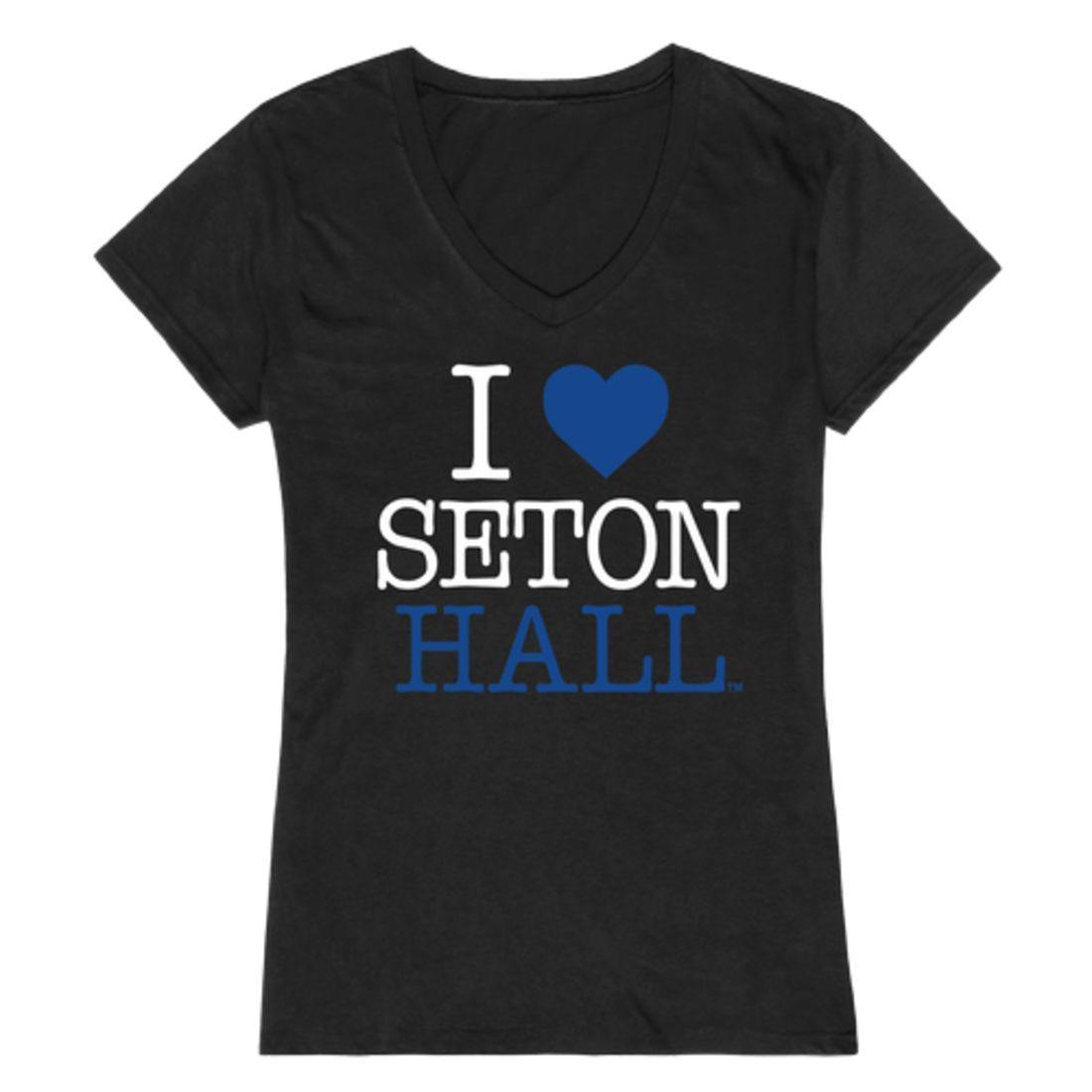 I Love SHU Seton Hall University Pirates Womens T-Shirt-Campus-Wardrobe