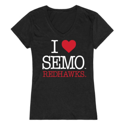 I Love SEMO Southeast Missouri State University Redhawks Womens T-Shirt-Campus-Wardrobe
