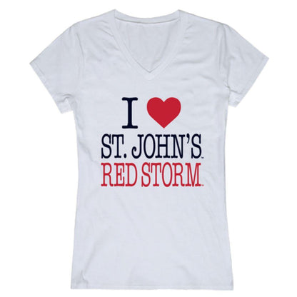 I Love St. John's University Red Storm Womens T-Shirt-Campus-Wardrobe