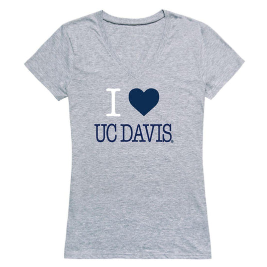 I Love UC Davis University of California Aggies Womens T-Shirt-Campus-Wardrobe