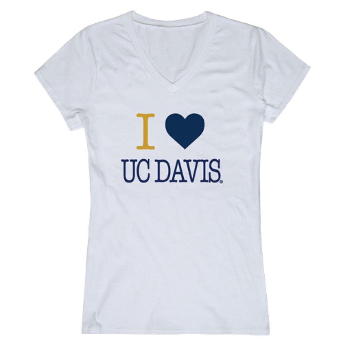I Love UC Davis University of California Aggies Womens T-Shirt-Campus-Wardrobe