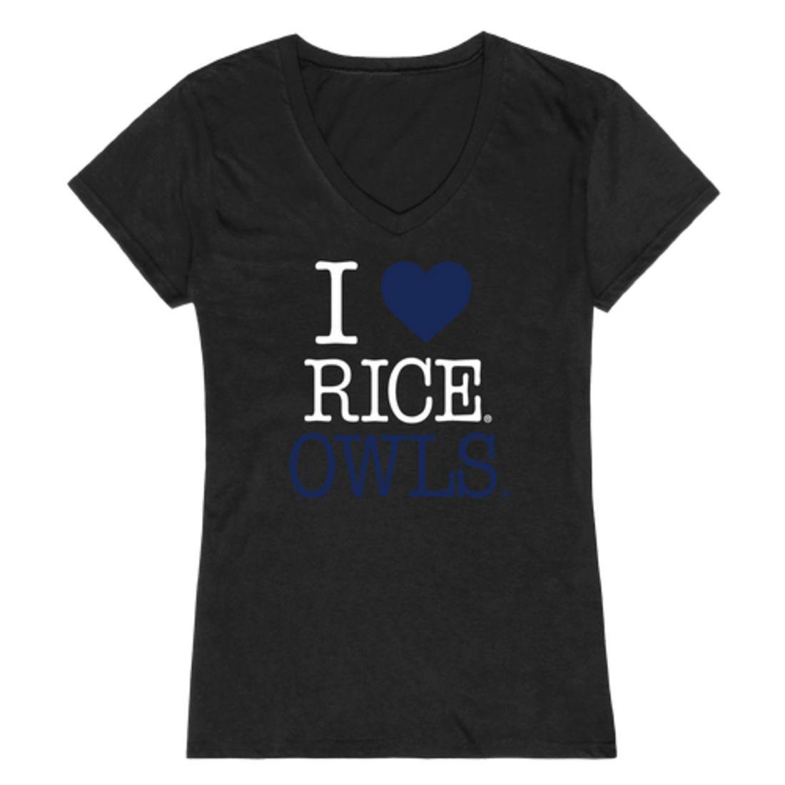 I Love Rice University Owls Womens T-Shirt-Campus-Wardrobe