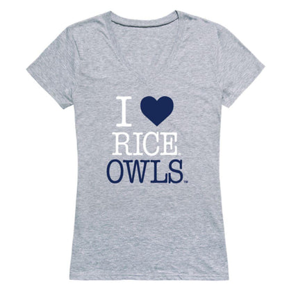 I Love Rice University Owls Womens T-Shirt-Campus-Wardrobe