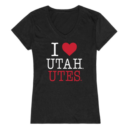 I Love University of Utah Utes Womens T-Shirt-Campus-Wardrobe