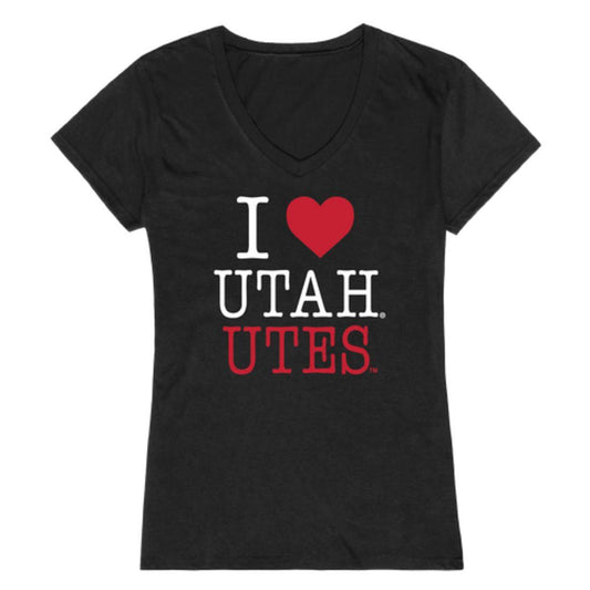 I Love University of Utah Utes Womens T-Shirt-Campus-Wardrobe