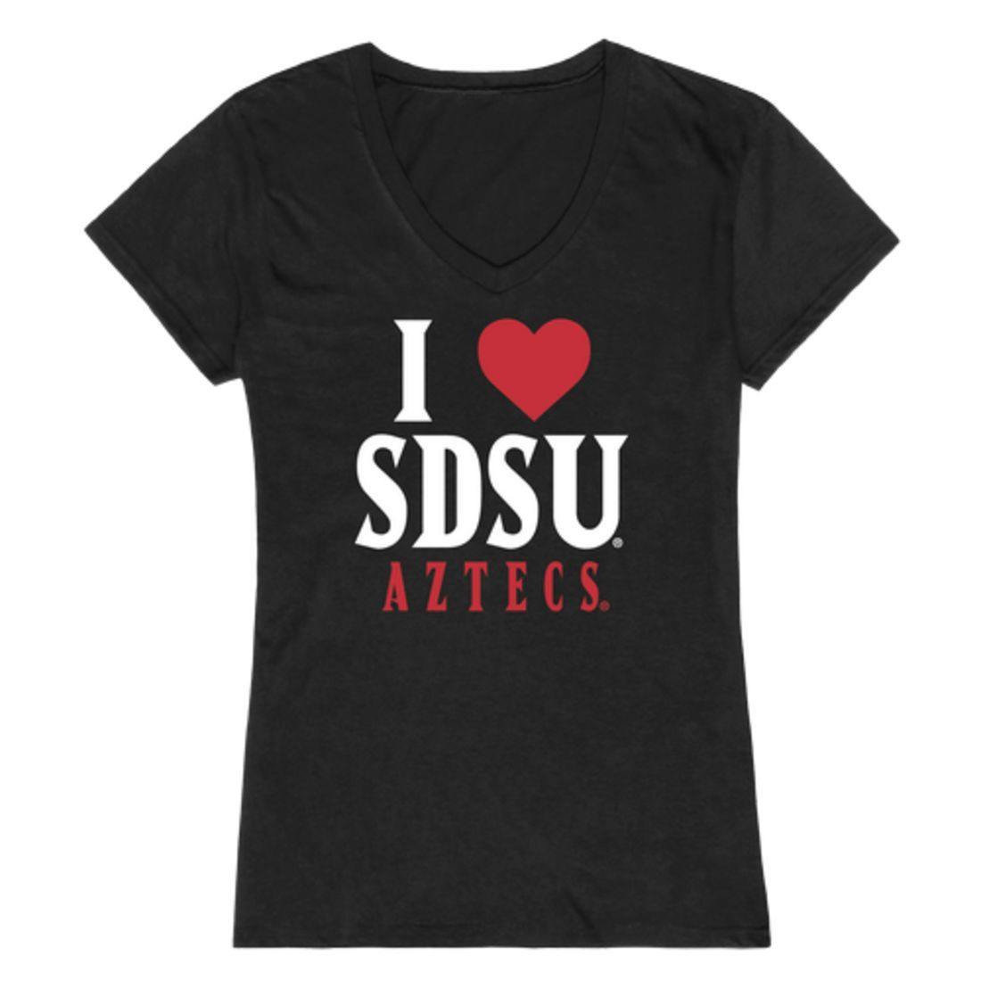 I Love SDSU San Diego State University Aztecs Womens T-Shirt-Campus-Wardrobe